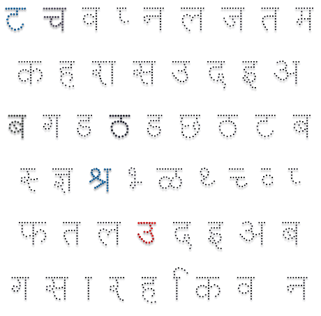 Hindi Alphabets Letters tracing Worksheet